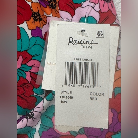 Raisins Curve Trendy Pl Sz 16W Two pices Swimsuit Ares Tankini&Keoria Bottom Red - Picture 11 of 14